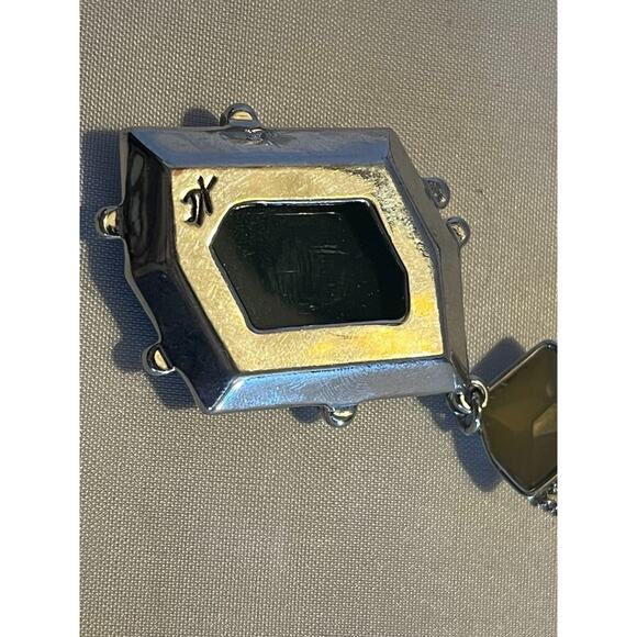 Kenneth Cole Necklace Pendant 'Druzy' Silver Tone - Picture 3 of 4